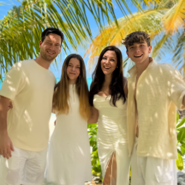 Leni Woess and her family on a vacation.